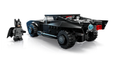 LEGO Batman The Batman Batmobile 76332 rear three quarter view showing wide rear tyres, exhaust detail and Batman minifigure