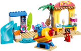 LEGO Beach Fun with Lilo & Stitch completed beach set with slide, rocket ride, surfboard, shops and figures