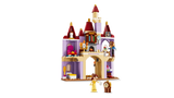 LEGO Belle & the Beast's Enchanted Castle interior with Belle and Beast figures beside castle rooms