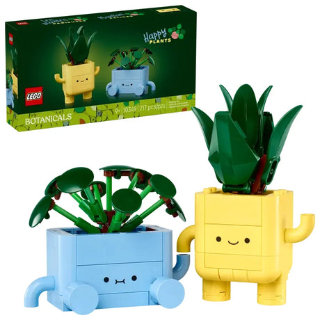 LEGO Botanicals Happy Plants 10349 box with smiling plant builds Ireland