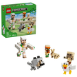LEGO Chicken Jockey Desert Attack 21592 box with Minecraft figures including iron golem, wolf, rabbit, villager and chicken jockey