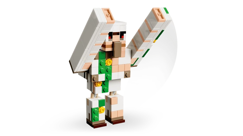 LEGO Minecraft iron golem figure with raised arms