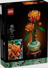 LEGO Chrysanthemum 10368 back of box with real flower photo – Ireland
