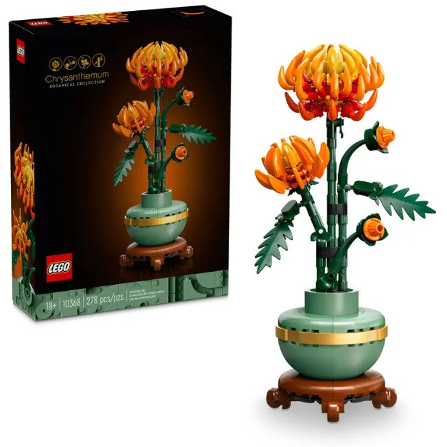 LEGO Chrysanthemum 10368 box and completed flower set – Ireland