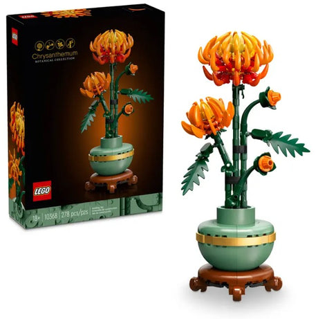 LEGO Chrysanthemum 10368 box and completed flower set – Ireland