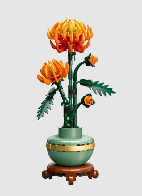 LEGO Chrysanthemum Set 10368 flower closeup with orange petals – Ireland