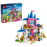 LEGO Cinderella Animal Friends Castle box shown with the completed castle, figures and animal figures