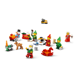 LEGO City festive mini builds with Santa, Mrs. Claus, elves, snowman, reindeer, train and campfire