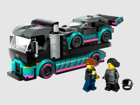 LEGO City Race Car and Car Carrier Truck 60406 set with two vehicles and minifigures Ireland