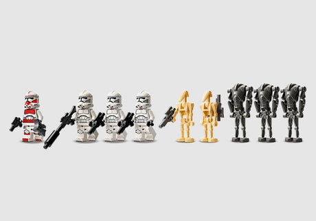 LEGO 75372 Clone Trooper and Battle Droid minifigure lineup Ireland