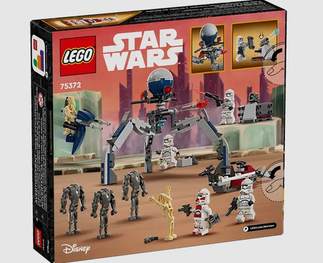 LEGO Star Wars Clone Trooper & Battle Droid Battle Pack 75372 box back Ireland
