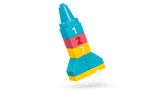 LEGO DUPLO rocket build with number 1, 2 and 3 bricks