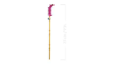 LEGO red fountain grass stem with 23 cm height marker