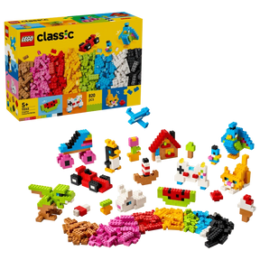 LEGO Creative Colorful Bricks 11045 box with assorted bricks and built models