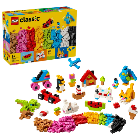 LEGO Creative Colorful Bricks 11045 box with assorted bricks and built models