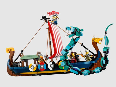 Side view of LEGO Creator Viking Ship and Midgard Serpent