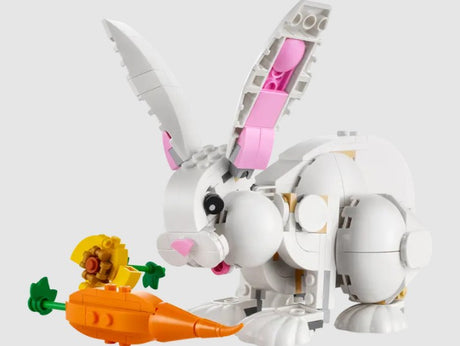 LEGO Creator 31133 White Rabbit toy with carrot and flower – ToyTown.ie