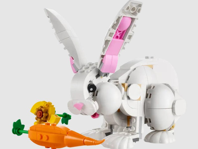 LEGO Creator 31133 White Rabbit toy with carrot and flower – ToyTown.ie