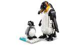 LEGO Creator 3 in 1 penguin and chick figures from Wild Animals Panda Family set on white background