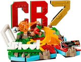 LEGO Cristiano Ronaldo - Football Highlights display model shown from the front on a white background
