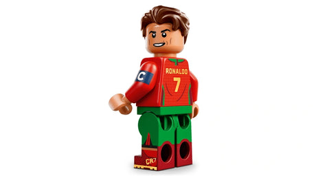 LEGO Cristiano Ronaldo minifigure shown from the front on a white background