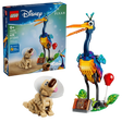 LEGO Disney Kevin & Dug 43290 retail packaging beside the completed Kevin and Dug figures, showing Kevin's colourful plumage, Dug wearing his white cone, a red balloon and My Adventure Book.
