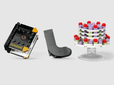LEGO Dobby accessories – cake, sock, and diary