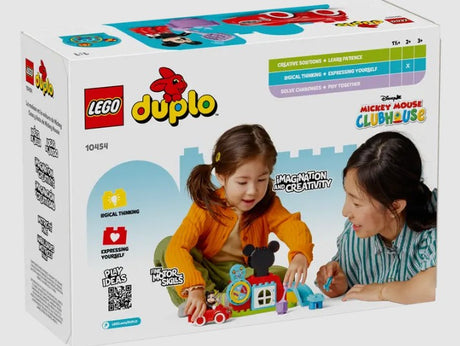 Children playing with LEGO DUPLO Mickey Mouse Clubhouse & Car 10454 set