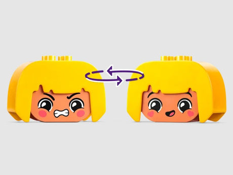 LEGO DUPLO 10415 character head with happy and angry expressions