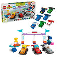 LEGO DUPLO F1 Team Race Cars and Drivers box with colourful Formula 1 builds and interchangeable car parts