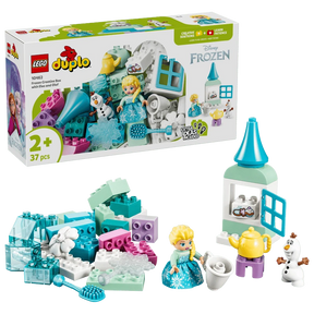LEGO DUPLO Frozen Creative Box with Elsa, Olaf, packaging and assembled DUPLO pieces