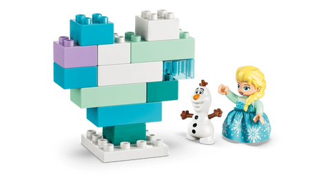 LEGO DUPLO Frozen heart shaped build with Elsa and Olaf figures