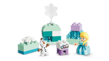 LEGO DUPLO Frozen igloo and tower builds with Elsa, Olaf and snowflake pieces