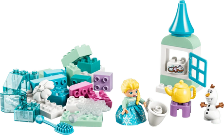 LEGO DUPLO Frozen Creative Box pieces with Elsa, Olaf, tower build and translucent blue bricks