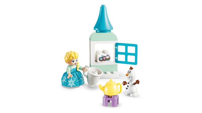 LEGO DUPLO Frozen set with Elsa, Olaf, a window tower build, teapot and cup