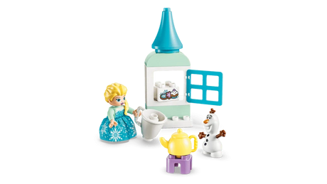 LEGO DUPLO Frozen set with Elsa, Olaf, a window tower build, teapot and cup