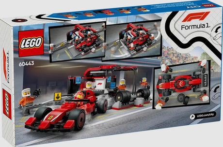 LEGO Ferrari F1 Pit Stop and Pit Crew Box Back View 60443 Ireland
