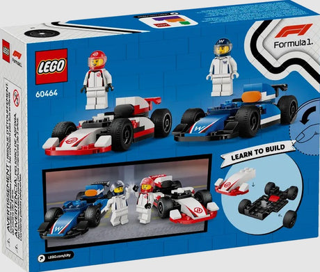 LEGO 60464 F1 Race Cars back of box instructions Ireland