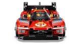 Front view of the LEGO Ferrari 499P race car model