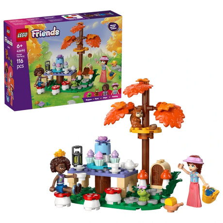 LEGO Forest Tea Party 42690 box with forest tea party scene, mini-dolls and animal figures