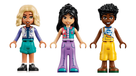 Three LEGO Friends minidolls from the Candy & Cupcake Ferris Wheel set