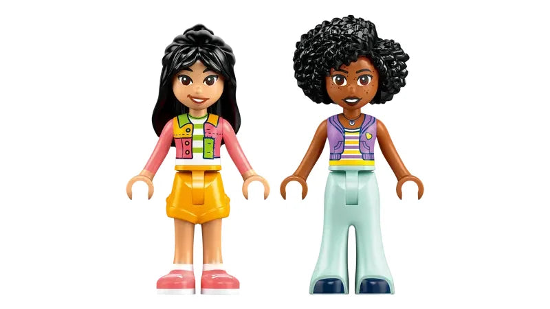 LEGO Friends Liann and Jamila minidoll figures shown standing together on a white background