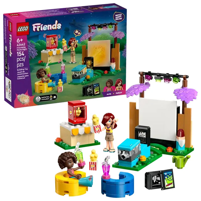 LEGO Friends 42642 Movie Night toy set with packaging and accessories Ireland
