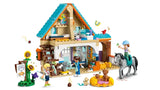 LEGO Friends Horse and Pet Vet Clinic 42651 interior build showing stable, vet room and accessories
