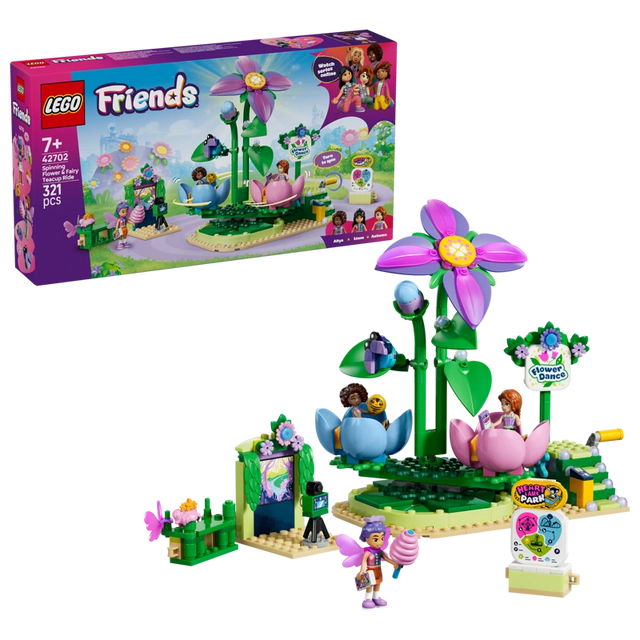 LEGO Friends Spinning Flower & Fairy Teacup Ride box with completed set and minidolls