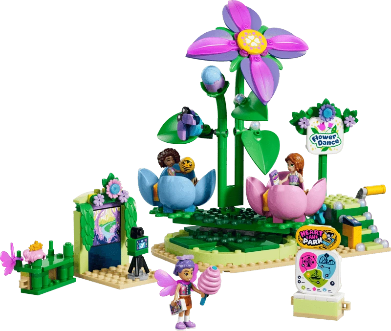 LEGO Friends Spinning Flower & Fairy Teacup Ride with flower teacup ride, photo booth, stand and minidolls