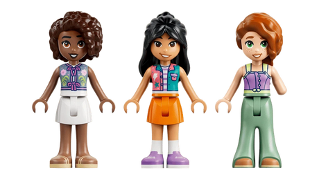 Three LEGO Friends minidolls from the Spinning Flower & Fairy Teacup Ride set