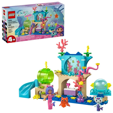 LEGO 11204 Mermaid Gabby’s Aquarium Adventure box showing characters and set details – Ireland