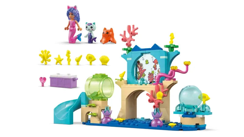 Full LEGO Mermaid Aquarium layout with accessories, coral, slide and figures – Ireland