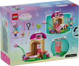 Back of the LEGO Gabby's Dollhouse Kitty Fairy's Garden House 11212 box showing the completed build, accessories and building steps
